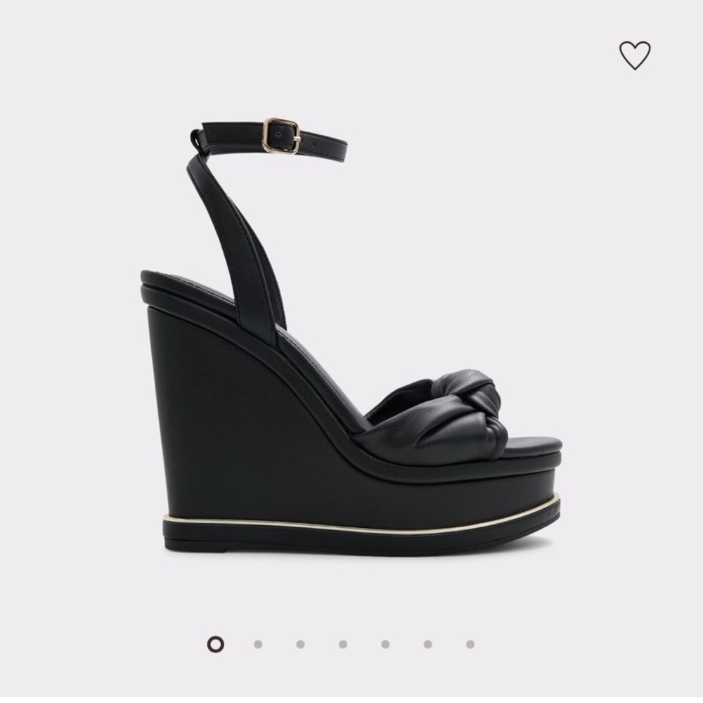 Aldo black wedges size 6